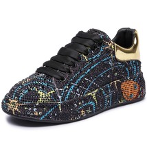 Top Quality Sneakers Women Skate Shoes Big Size New Rhinestone Women Loafers Pla - £57.97 GBP