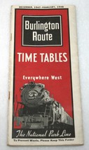Vtg Burlington Route Railroad Time Tables Map Brochure Way Of Zephyrs 1947-1948 - £27.75 GBP