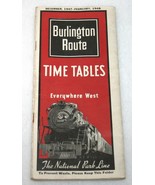 Vtg Burlington Route Railroad Time Tables Map Brochure Way Of Zephyrs 19... - £26.03 GBP