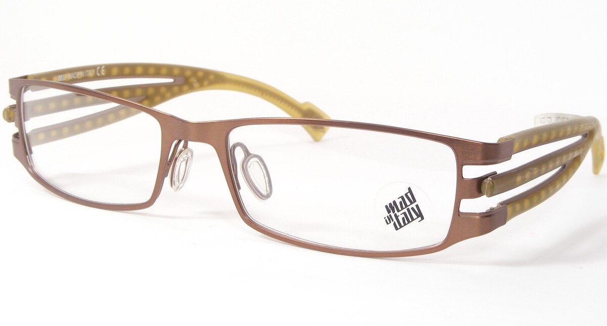 Hecho En Italia 8301 3 Marrón Claro / Oliva Único Raro Gafas 53-16-135mm - $127.59