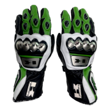 Custom Made Kawasaki Ninja Motorbike Racing Leather Gloves For Men - $1,039.10 MXN