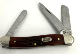Vintage CASE XX 6318 SS Three Blade Folding Pocket Knife Jigged Bone USA MADE - $148.50