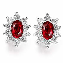Fine Jewelry Red Ruby Gemstone Natural Diamond Wedding Engagement Fashio... - $999.59