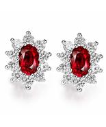 Fine Jewelry Red Ruby Gemstone Natural Diamond Wedding Engagement Fashio... - $1,357.79 CAD