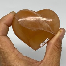 106.5g, 2.1&quot;x2.4&quot;x0.9&quot; Honey Calcite Heart Gemstones, Collectible @Pakistan,B252 - £6.92 GBP