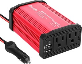 Allwei 300W Car Power Inverter Dc 12V To 110V Ac Power Inverters For, Red - £29.30 GBP