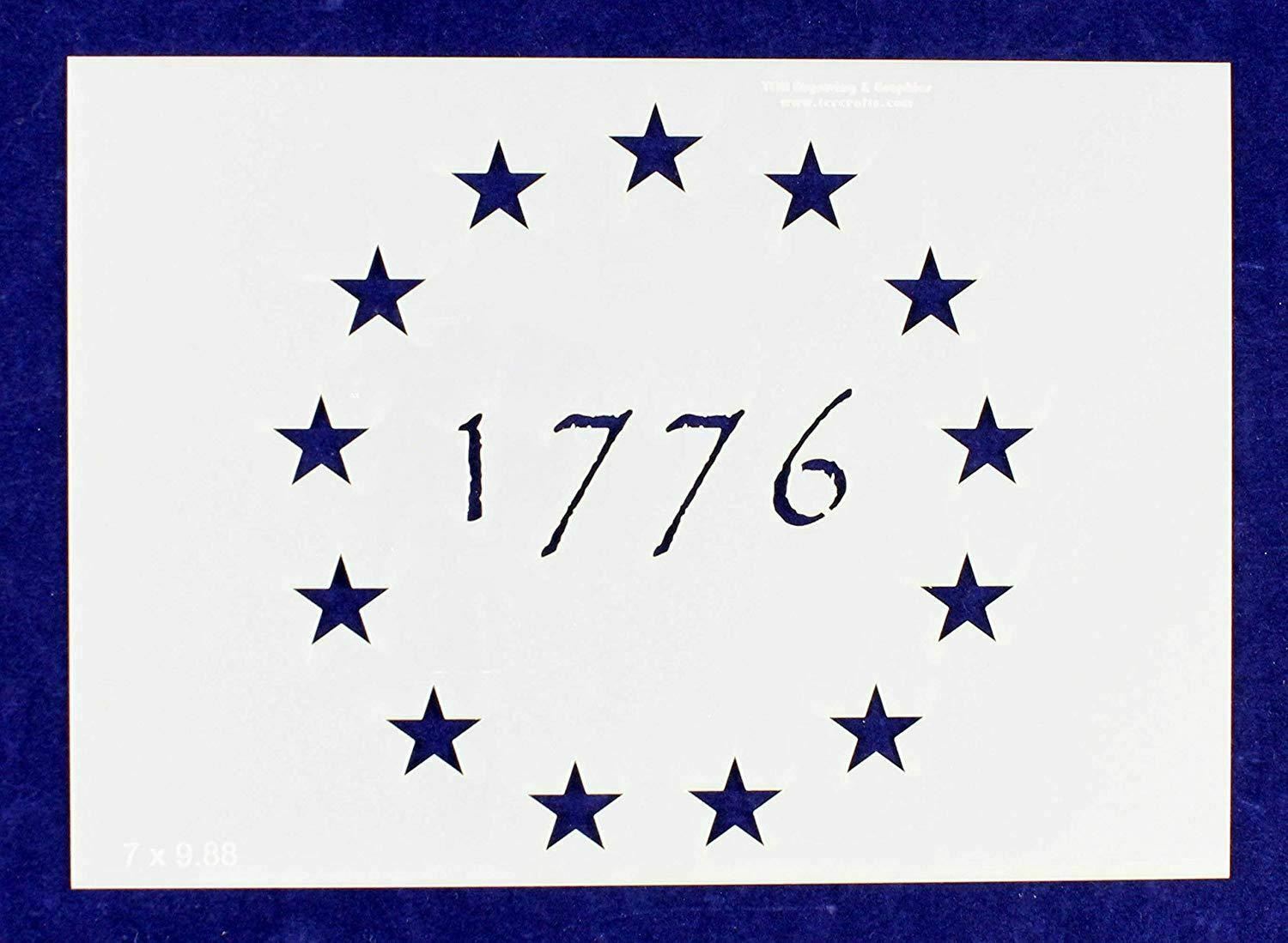 1776 13 Star Stencil-5.25 x 7.41 G-Spec Painting/Crafts/ Templates - $10.20