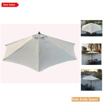 Stylish Polka Dot Replacement Canopy for 9ft Half Umbrella - Waterproof ... - $54.40