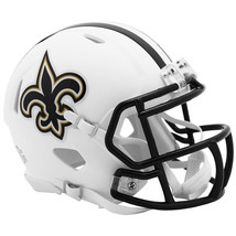 Neuf Orleans Saints Complet Taille Plat Blanc Réplique Vitesse Casque - £146.97 GBP