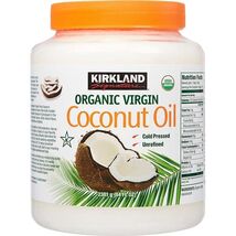 Kirkland 100% USDA Organic Coconut Oil Virgin Cold Pressed Unrefined, 84... - $30.50