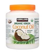 Kirkland 100% USDA Organic Coconut Oil Virgin Cold Pressed Unrefined, 84... - €26,48 EUR
