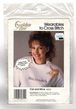 CAT AND MICE Golden Bee Wearables to Cross Stitch Kit #60314 NEW - £5.06 GBP