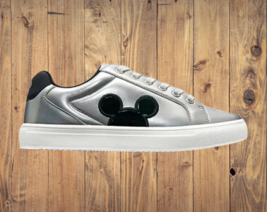 Disney Mickey Mouse Silver Character Sneakers Womens 10 New ALDI 2024 Exclusive - £27.25 GBP