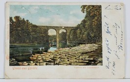 Germany Grus Aus GORLITZ Viaduct mit Gondelfahrt 1901to Berlin Postcard L2 - £7.77 GBP