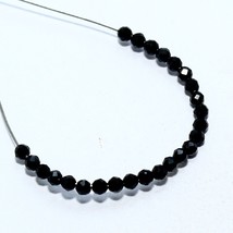 Black Spinel Rondelle Beads Briolette Natural Loose Gemstone Making Jewelry - £2.32 GBP