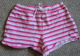 Toddlers Girls KRU Shorts Size 6 Pink Stripe Elastic Waist Tie Cute Summer - €5,17 EUR