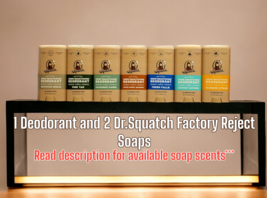 1 Dr.Squatch Deodorant &amp; 2-Dr.Squatch Soaps (Factory Rejects,No box) SEE DESCRIP - £15.79 GBP