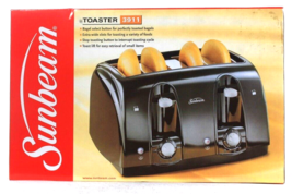 Sunbeam 3911 Extra Wide 4 Slots Toaster With Bagel Select &amp; Stop Toast B... - £69.91 GBP