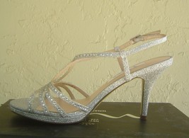 New Nina Silver Embellished Silver Sandals Size 7.5 M $79 - £54.55 GBP