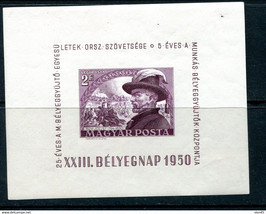 Hungary 1950. General Josef Bem - 23rd Stamp day Sheet Imperf MH 13589 - $24.75