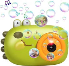 Bubble Machine Automatic Bubble Blower Toys for Kids, Portable (Green) - £11.77 GBP