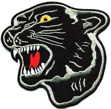 Black Panther Tiger Head Embroidery Patch Sew Iron-on 8 Inch Embroidered Badge - £21.21 GBP