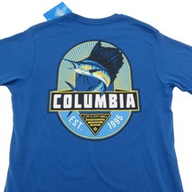 Columbia PFG Blue Graphic Short Sleeve T-Shirt Mens Size Medium Tee NEW - $15.98