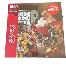 Springbok Santa&#39;s Workshop Coca-Cola 1500 Piece Jigsaw Puzzle NEW - £18.87 GBP