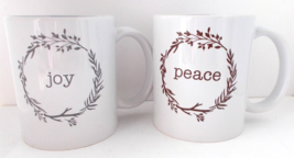 2X Coffee Cups Mugs JOY &amp; PEACE - €7,80 EUR