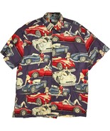 High Seas Hawaiian Shirt Short Sleeve Shirt Girls Convertible Cars Mens XXL - €17,97 EUR