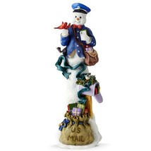 Lenox Mailman Snowman Pencil Figurine Special Delivery Birds 2015 Christ... - $76.00