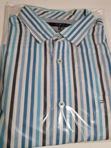 Tommy Hillfiger Long Sleeve Button Down Classic Fit XL  Striped designer... - $14.96