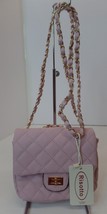 Risotto Blush Quilted Pleather Mini Cross Body Bag Goldtone Hardware New W Tags - £19.36 GBP