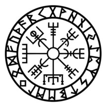 Vegvisir sticker VINYL DECAL Runic Norse Viking Compass Symbol of Guidance  - £5.56 GBP