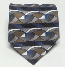 PURITAN Men Dress Tie Polyester 3.5&quot; wide 57&quot; long multicolor print USA - £6.89 GBP