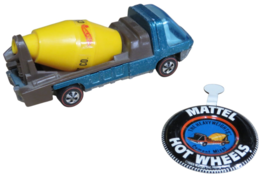 1969 Hot Wheels Redline Heavyweights Cement Mixer Blue w/ Button - $99.00