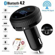 Bluetooth Car FM transmitter wireless radio adapter Charger for Samsung S9 S10 - £23.83 GBP