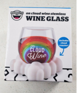 On Cloud Wine Stemless Wine Glass Includes Silicone Cloud Coaster - £14.54 GBP