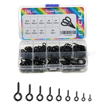 191-Piece Zinc Plated Screw Eyes Set with 9 Sizes in Black Finish - $212.67 MXN
