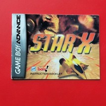 Game Boy Advance Star X Manual Authentic Nintendo GBA No Game or Box - £7.50 GBP