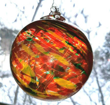 Hanging Glass Witch Ball 4&quot; Diameter &quot;Apocalypse Sunset&quot; (1) WB9 - £14.80 GBP
