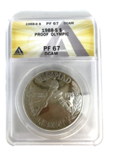 1988-S $ Proof Olympic PF 67 DCAM - $1,390.01 MXN