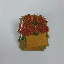Vintage 1990 Portland Rose Festival  Lapel Hat Pin - $4.37