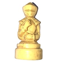 Chess Piece Replacement Cream Yellow White Pawn Medieval Armor Carved - £7.74 GBP