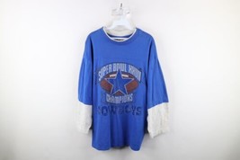 Vtg 90s Mens Large Super Bowl XXVII Champs Dallas Cowboys 3/4 Sleeve T-Shirt USA - £46.89 GBP