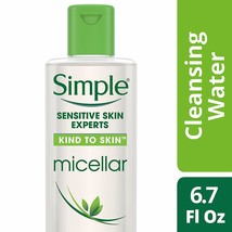 Simple Kind to Skin Cleansing Water Micellar 6.7 oz Clean and Removes Makeup - £4.68 GBP