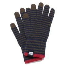 BON EVOLG Touch Screen Gloves Knit Unisex One Size Con Olive Navy $35 - NWT - £7.20 GBP