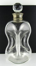 Antique 1856-1876 London Sterling Collar Hourglass Decanter with Prisim Stopper - £97.96 GBP