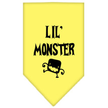 Lil Monster Screen Print Bandana Yellow Size Large - £9.26 GBP