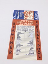 Los Angeles Examiner Football Schedule 1940 Pacific Coast Conference Ins... - $94.99
